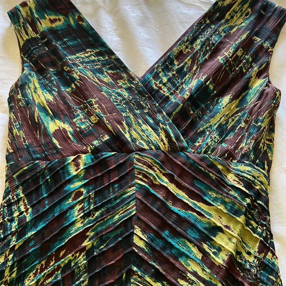 Jones New York Collection Beautiful Multi-Colored Dress Fully Lined Size 4P - Picture 4 of 8